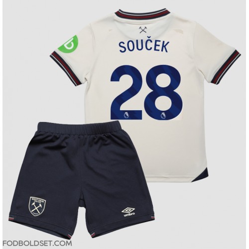 West Ham United Tomas Soucek #28 Udebane Trøje Børn 2025-26 Kortærmet (+ Korte bukser)